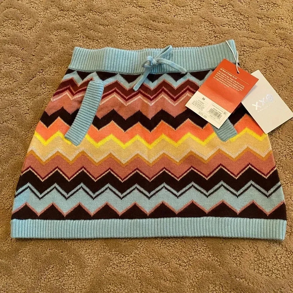 NWT new target missoni 20 years design medium girls chevron zig zag knit skirt